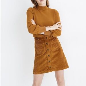 Madewell Corduroy A-line skirt